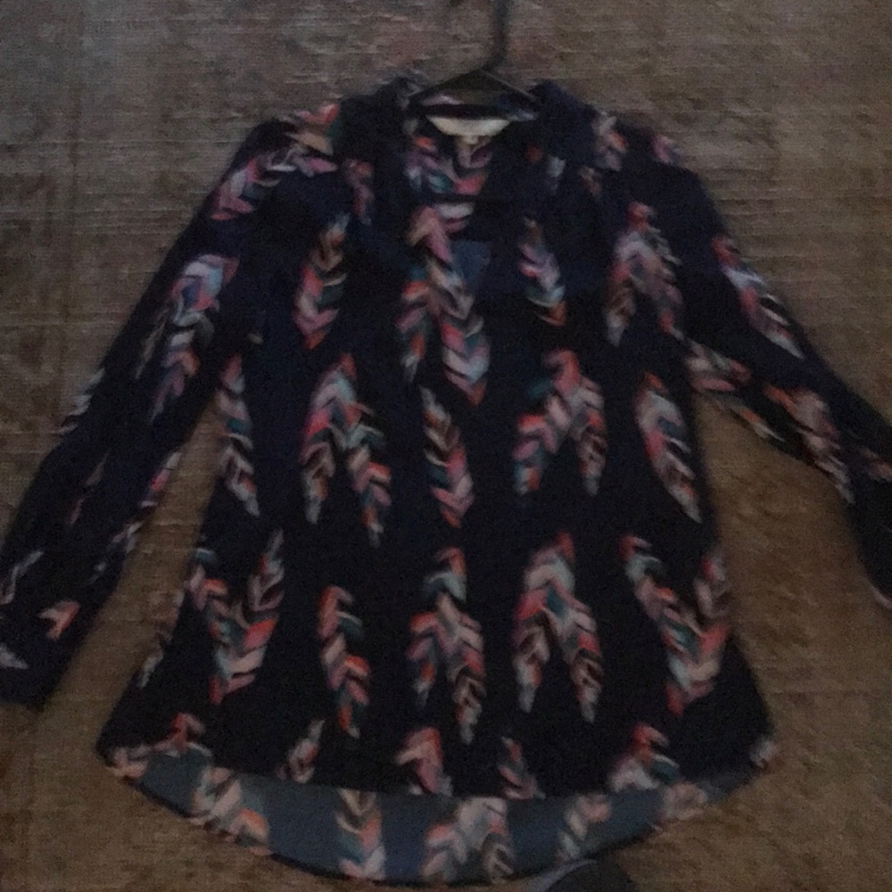 Navy rayon blouse